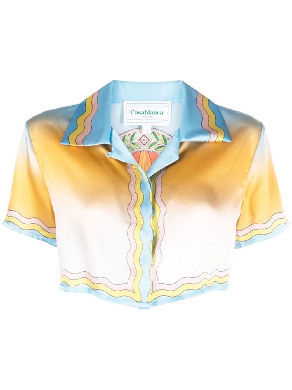 Casablanca Cropped Silk Shirt with matching shorts